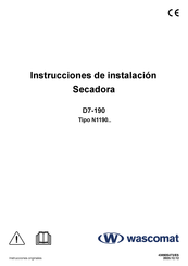 Wascomat D7-190 Instrucciones De Instalación