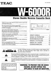Teac W-6000R Manual Del Usuario