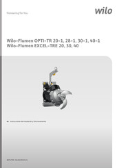 Wilo Flumen OPTI-TR 20-1 Instrucciones De Instalación Y Funcionamiento