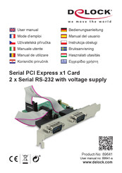 DeLOCK 89641 Manual Del Usuario