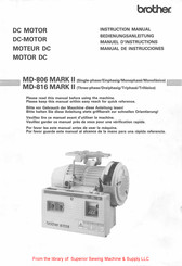 Brother M D-816 MARK II Manual De Instrucciones