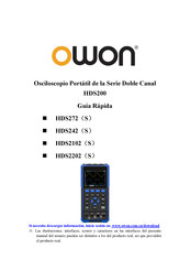 Owon HDS272 Guía Rápida