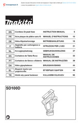 Makita SD100DZJ Manual De Instrucciones