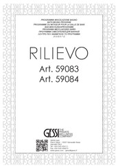 Gessi RILIEVO 59083 Manual Del Usuario