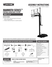 Lifetime MAMMOTH 91130 Instrucciones De Ensamblaje