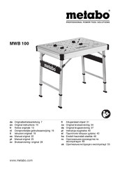 Metabo MWB 100 Manual Original