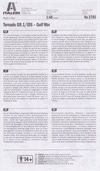 Italeri Tornado GR.1/IDS - Gulf War 2783 Instrucciones De Montaje