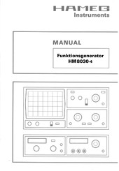 Hameg Instruments HM 8030-4 Manual