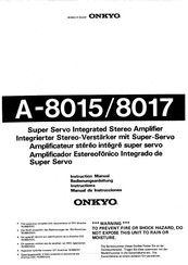 Onkyo A-8017 Manual De Instrucciones