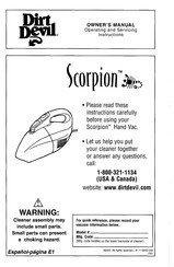 Dirt Devil SCORPION Manual Del Propietário