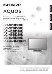 Sharp AQUOS LC-32BD60U Instrucciones