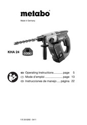 Metabo KHA 24 Instrucciones De Manejo
