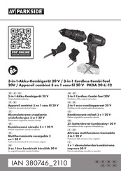 Parkside PKGA 20-Li C2 Traduccion Del Manual De Instrucciones Originale