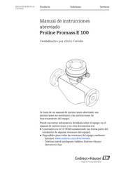 Endress+Hauser Proline Promag E 100 Manual De Instrucciones Abreviado