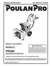 Poulan Pro PR 300 Manual De Dueño