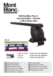 Mont Blanc MB RoofBar Flex 3 Foot unit BU1 Instrucciones De Montaje