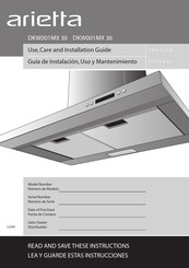 arietta DKW001MX 30 Guía De Instalación, Uso Y Mantenimiento