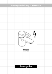 Hansgrohe Metropol 14017 Serie Instrucciones De Instalación/Garantía