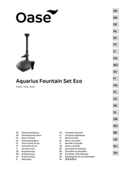 Oase Aquarius Fountain Set Eco 9500 Instrucciones De Uso