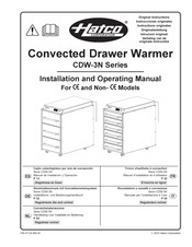 Hatco CDW-3N Serie Manual De Instalación Y Operación