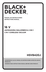 Black and Decker HSVB420J Manual De Instrucciones