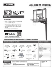 Lifetime QUICK ADJUST 1008 Instrucciones De Ensamblaje