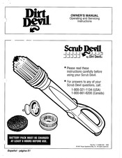 Dirt Devil Scrub Devil Manual Del Propietário