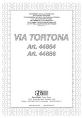 Gessi VIA TORTONA 44664 Manual De Instrucciones