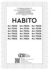 Gessi HABITO 70636 Manual De Instrucciones