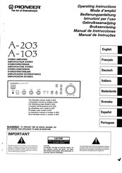 Pioneer A-103 Manual De Instrucciones