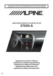 Alpine X703D-A Manual De Operación