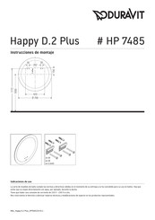 DURAVIT Happy D.2 Plus HP 7485 Instrucciones De Montaje