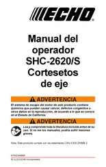 Echo SHC-2620 Manual Del Operador
