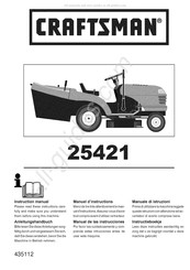 Craftsman 25421 Manual De Las Instrucciones