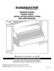 Broan-NuTone Rangemaster RM60000 Serie Manual De Instalación Y Utilizacion