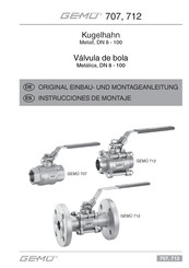 GEMÜ 707 Instrucciones De Montaje