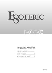 Esoteric F-01 Manual Del Usuario