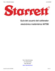 Starrett W798B-6/150 Guia Del Usuario