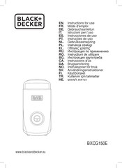 Black and Decker BXCG150E Instrucciones De Uso