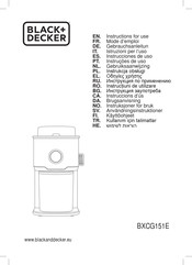 Black and Decker BXCG151E Instrucciones De Uso