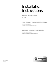 GE ZV30HSR1SS Instrucciones De Instalación