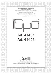 Gessi iSpa 41403 Instrucciones De Instalación