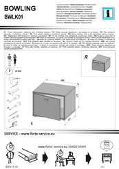 Forte BOWLING BWLK01 Instrucciones De Montaje