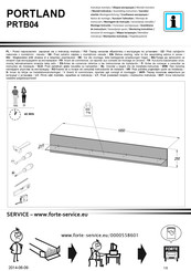 Forte PORTLAND PRTB04 Montaje