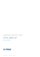 Mitel 6920 SIP Guía De Usuario