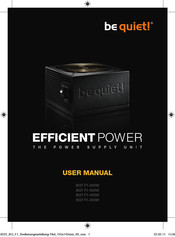 BE QUIET! EFFICIENT POWER BQT F1-600W Manual De Instrucciones