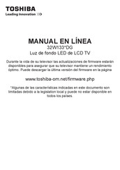 Toshiba 32W133 DG Serie Manual En Linea