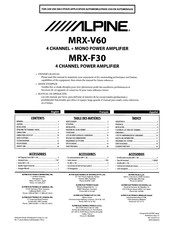 Alpine MRX-F30 Manual De Operación