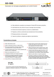 UDE GD-1000 Manual Del Usuario