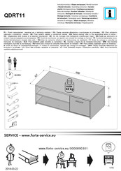 Forte QDRT11 Instrucciones De Montaje